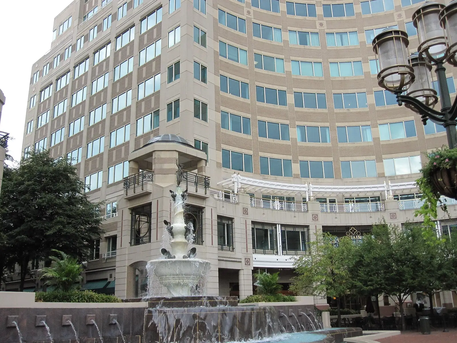 The fountain in Fountain Square at Reston Town Center, one of the Reston Multicultural Festival's performance spots.